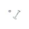 Labbro&Tragus Piercing Bioplast Argento 925 Cristallo pregiato