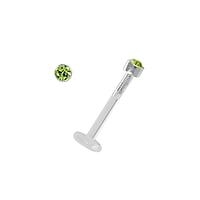 Lvre&Tragus Piercing en Bioplast et Argent 925 avec Cristal premium. Pas-de-vis:1,2mm. Diamtre:2mm. Longueur de la tige:10mm.