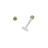 Lvre&Tragus Piercing en Bioplast et Argent 925 avec Cristal premium. Pas-de-vis:1,2mm. Diamtre:2,3mm. Longueur de la tige:6mm.