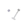 Lip&Tragus Piercings Bioplast Zilver 925 Premium kristal