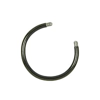 1.2mm Piercing bar out of Surgical Steel 316L with Black PVD-coating. Thread:1,2mm. Shiny.