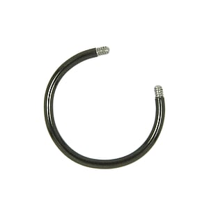 1.2mm piercingstaafje Chirurgisch staal 316L PVD laag (zwart)