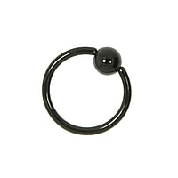 1.2mm Tige piercing en Acier chirurgical 316L avec Revtement PVD noir. Pas-de-vis:1,2mm.