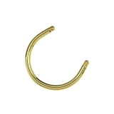 1.2mm Barra de Piercing Acero quirrgico Revestido de oro