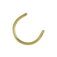 1.2mm Piercingstab aus Chirurgenstahl 316L mit Gold-Beschichtung (vergoldet). Gewinde:1,2mm. Glänzend.