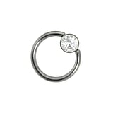 1.2mm Barretta piercing Metallo chirurgico 316L Cristallo pregiato