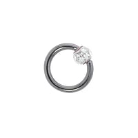 1.2mm Tige piercing en Acier chirurgical 316L avec Zircon et poxy. Pas-de-vis:1,2mm. Boule au milieu:3,5mm. Diamtre:6mm.