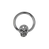 1.2mm Piercing bar Surgical Steel 316L Skull Skeleton