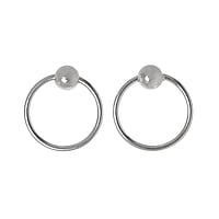 Nagelpiercing uit Zilver 925. Diameter:9mm. Glanzend.