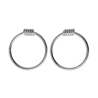 Fingernagelpiercing aus Silber 925. Glnzend.  Streifen Rillen Linien