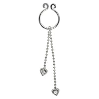 Nipple clip out of Silver 925 with Crystal.  Heart Love