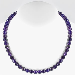 Stein Halskette Edelstahl Amethyst