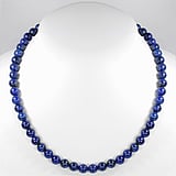 Stone necklace Stainless Steel Lapis Lazuli nylon