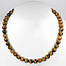 Stone necklace Stainless Steel Tigers eye nylon