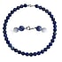 Collar de piedras Acero fino Lapislazuli nylón