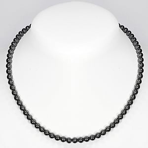 Collana con pietre Acciaio inox Ematite Nylon