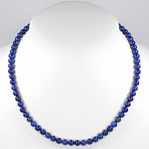 Stone necklace Stainless Steel Lapis Lazuli nylon