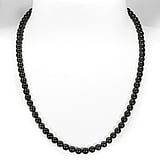 Stenen ketting Zwarte onyx Nylon