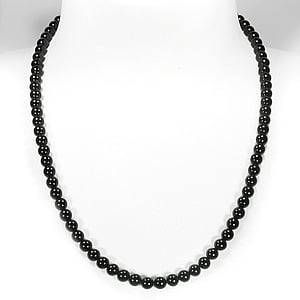 Stone necklace Black onyx nylon