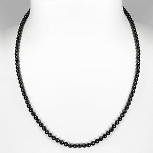 Stone necklace Black onyx nylon