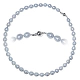 Collier avec perles Perles deau douce Argent 925