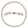 Collier avec perles Perles deau douce Argent 925