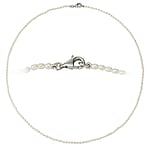 Perlen Halskette aus Silber 925 mit Ssswasserperle. Durchmesser:2,5mm.