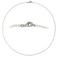 Perlen Halskette aus Silber 925 mit Ssswasserperle. Durchmesser:2,5mm.