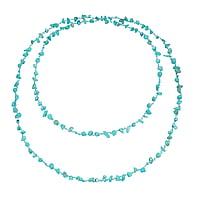 Collier avec perles en Verre avec Gemme et Soie. Longueur:157cm. Largeur:ca,8mm.