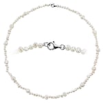 Collier avec perles en Argent 925. Largeur:8/5mm.