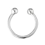 Nose clip out of Silver 925. Cross-section:1mm. Diameter:8mm. Shiny. Bendable for adjustment and for wearing.