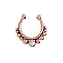 Nose clip Silver 925 Gold-plated Crystal