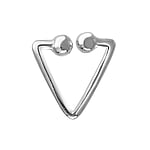 Nose clip out of Silver 925. Width:10mm.  Triangle