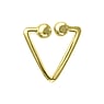 Clip nez Argent 925 Revêtement d´or (doré) Triangle