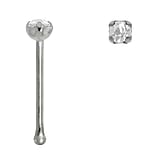 Silver nose piercing Silver 925 Crystal