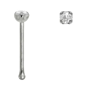 Piercing de nariz de plata Plata 925 Cristal