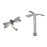 Silver nose piercing Silver 925 Dragonfly