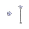 Piercing de nariz de plata Plata 925 Cristal