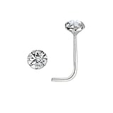 Silver nose piercing Silver 925 Crystal