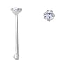 Silver nose piercing Silver 925 Crystal