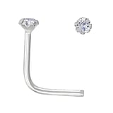 Silver nose piercing Silver 925 Crystal