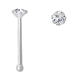 Piercing de nariz de plata Plata 925 Cristal