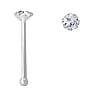 Piercing de nariz de plata Plata 925 Cristal