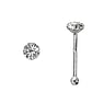 Piercing de nariz de plata Plata 925 Cristal