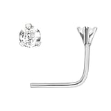 Silver nose piercing Silver 925 Crystal