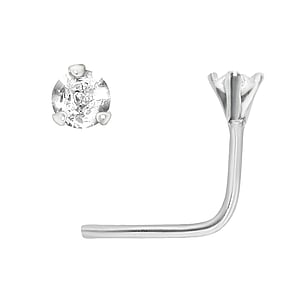 Piercing de nariz de plata Plata 925 Cristal