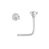 Silver nose piercing Silver 925 Crystal