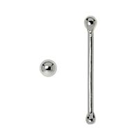 Zilveren Neus Piercing Lengte:6,5mm. Doorsnede:0,6mm. Diameter:1mm. Glanzend.