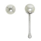 Silver nose piercing Silver 925 Synthetic Pearls