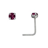 Piercing de nariz de plata Plata 925 Cristal